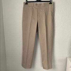 L.L. Bean Tan Chinos Flat-Front Straight Leg Cotton Men’s Size 35